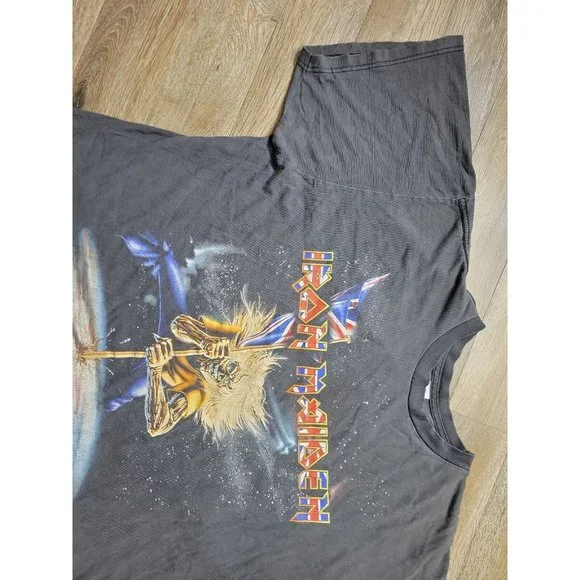 Iron Maiden Vintage 90s UK Shirt Alice Cooper Metallica Megadeth Sabbath Ozzy XL - Picture 3 of 11